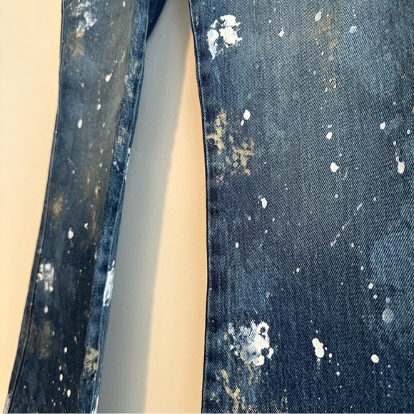 Frame | Le Sylvie Kick Boot Splattered Denim Jean Size 24 - Picture 4 of 14
